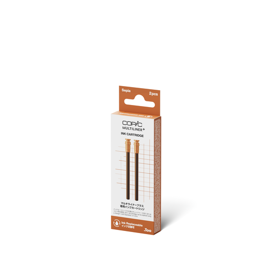 COPIC Multiliner+ Ink Cartridge 2 Pack Sepia