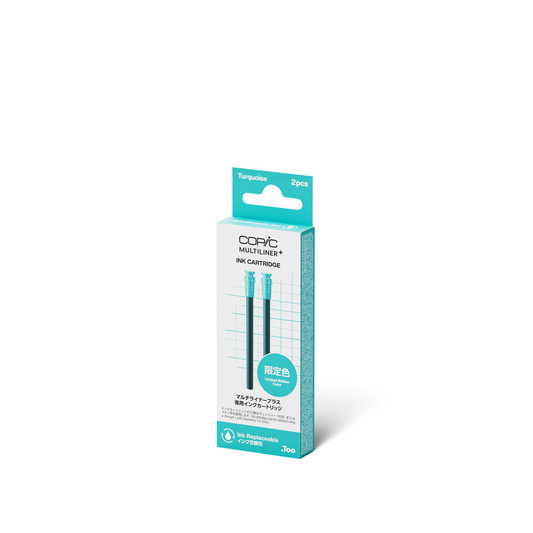 COPIC Multiliner+ Ink Cartridge 2 Pack Turquoise