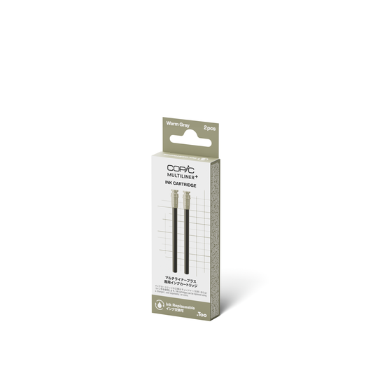 COPIC Multiliner+ Ink Cartridge 2 Pack Warm Gray