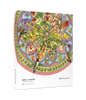 Erin E. Hunter: Floral Compass 500-Piece Circular Jigsaw Puzzle