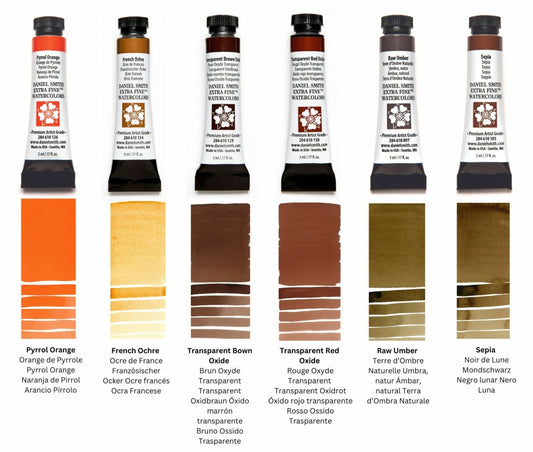 Daniel Smith Extra Fine Watercolors set of 6 Jayson Yeoh's Warm It Up