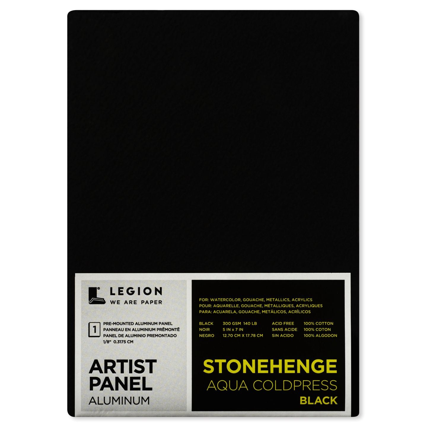 Panneaux d'artiste en aluminium noir Stonehenge Aqua 8" x 10"
