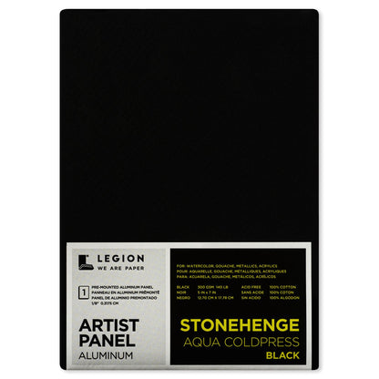 Panneaux d'artiste en aluminium noir Stonehenge Aqua 8" x 10"