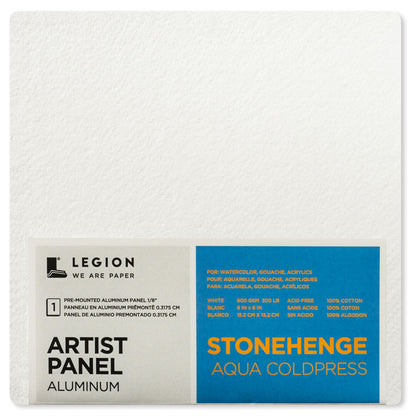 Panneau en aluminium blanc Stonehenge Aqua Cold Press 6" x 6"