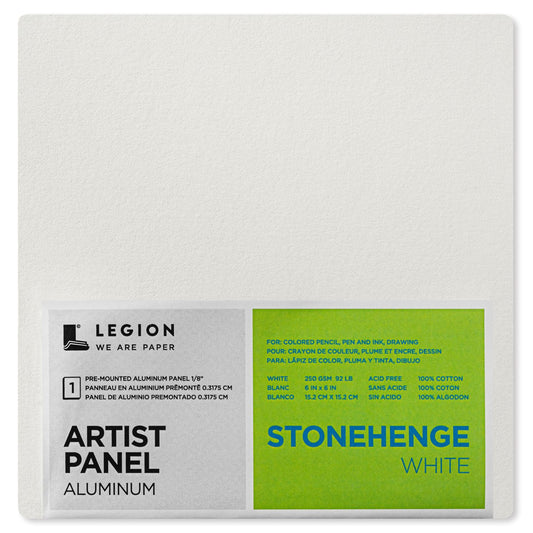 Stonehenge White Aluminum Artist Panels 6" x 6"