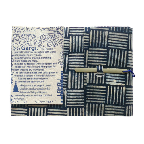 Lamali Gargi Soft-Cover Handmade Journals (Blue Batik)