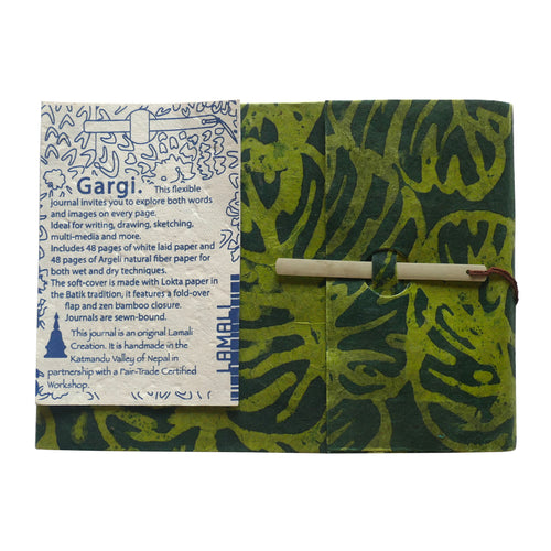 Lamali Gargi Soft-Cover Handmade Journals (Olive Batik)