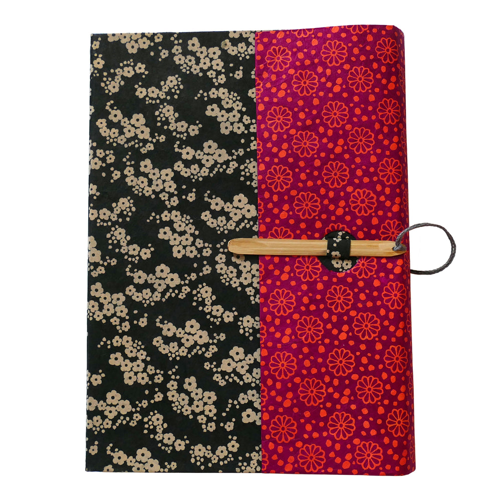 Lamali Wanderer Hard-Cover Handmade Journals (Red-Ebony)