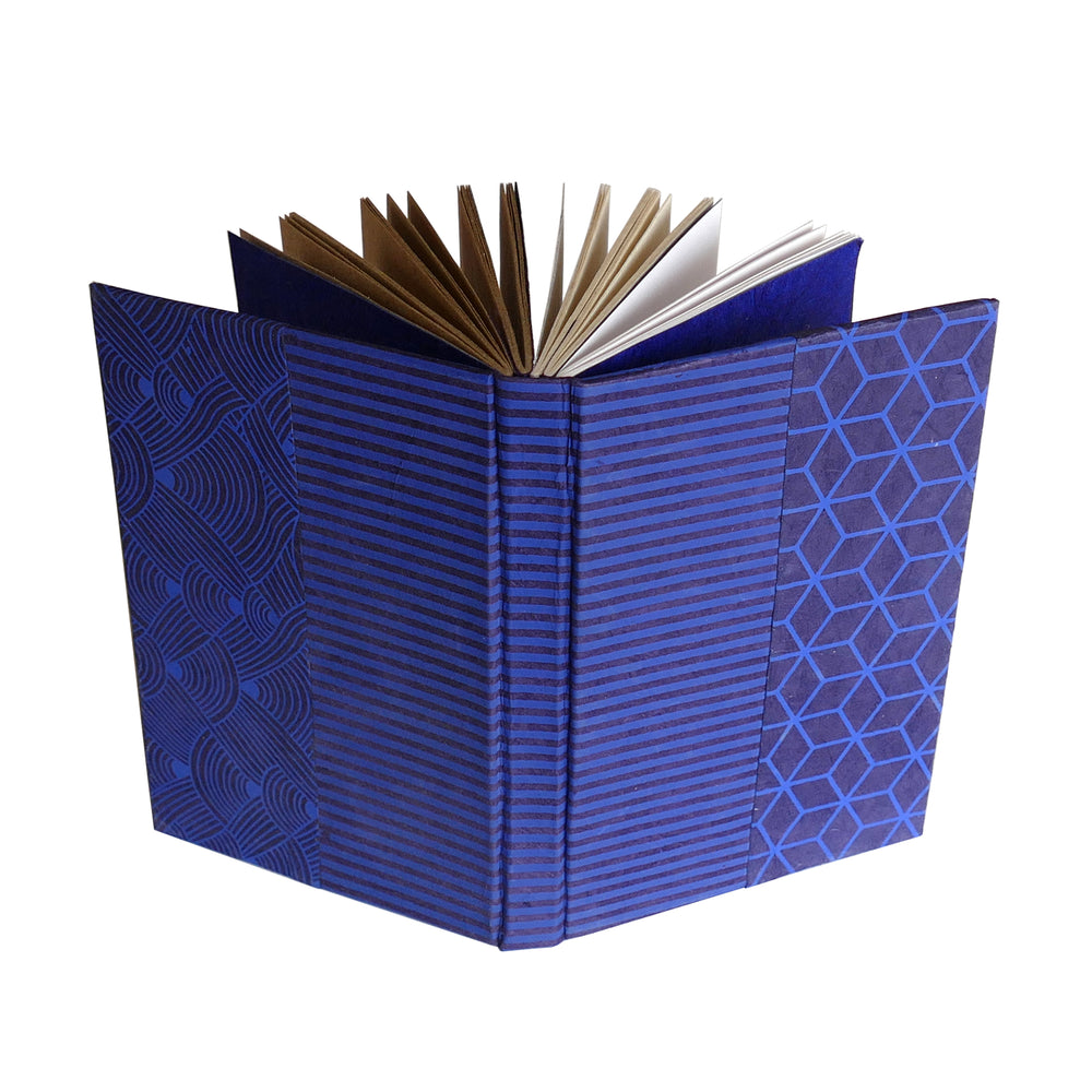 Lamali Traveler's Hard-Cover Handmade Journals (Blue/Navy)