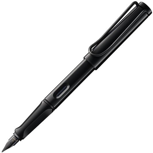 LAMY Safari All Black with Multi-Coloured Rings