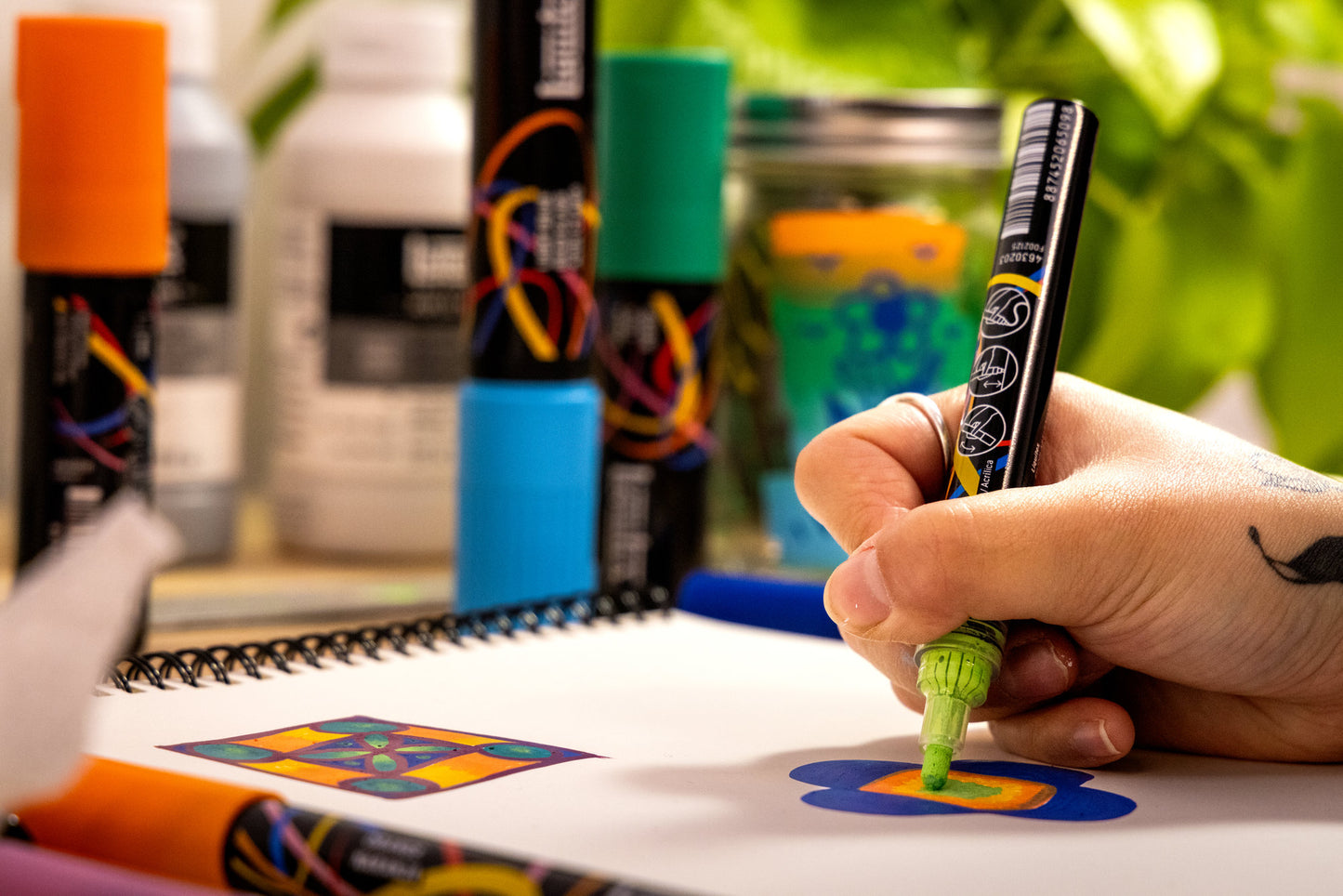 Liquitex Professional Acrylic Markers - Dusty Rose — in use on paper