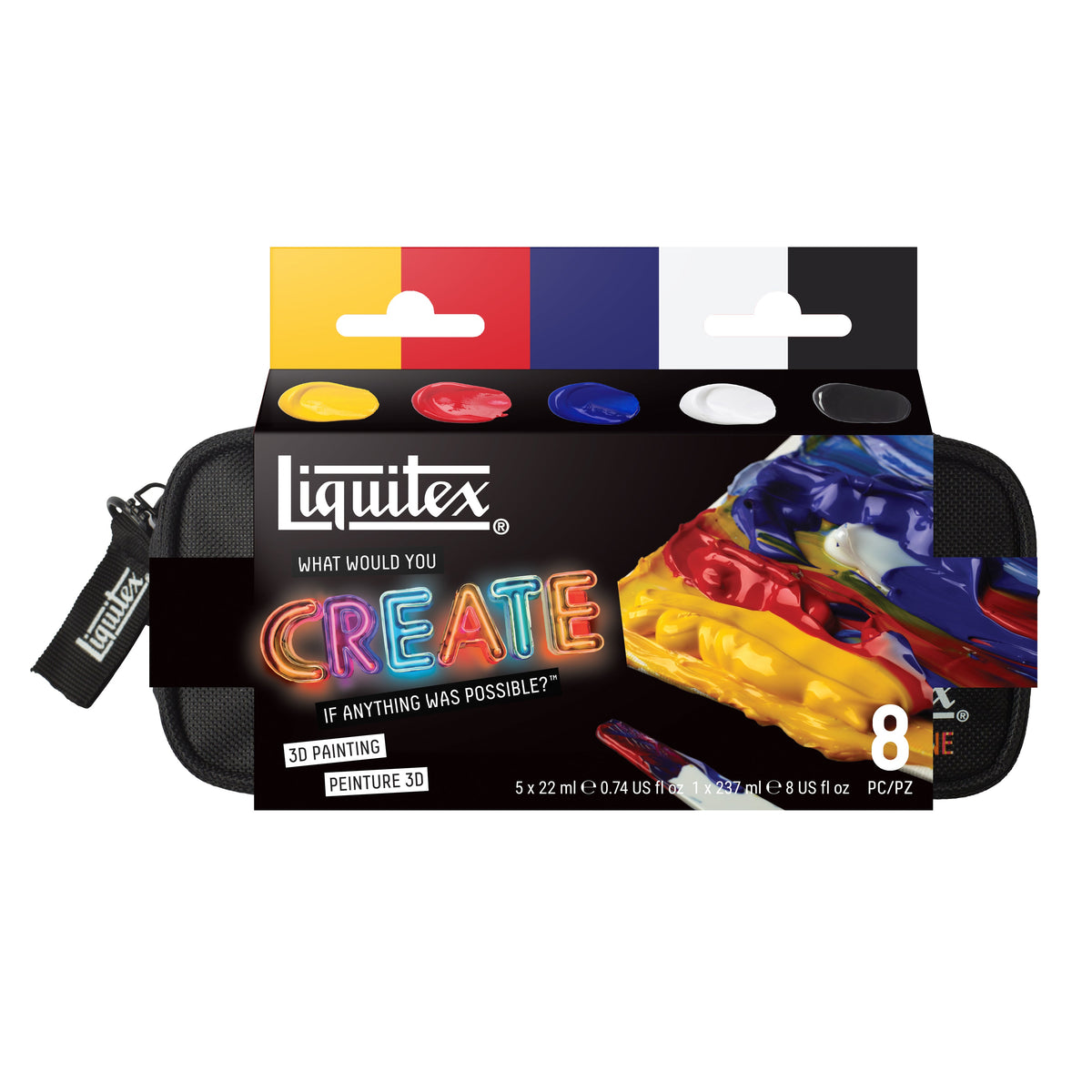 Liquitex What Would You Create BASICS Set - 3D Painting, front of package