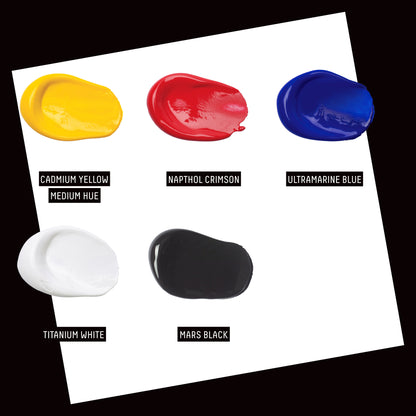 Liquitex What Would You Create BASICS Set - 3D Painting, colour swatches