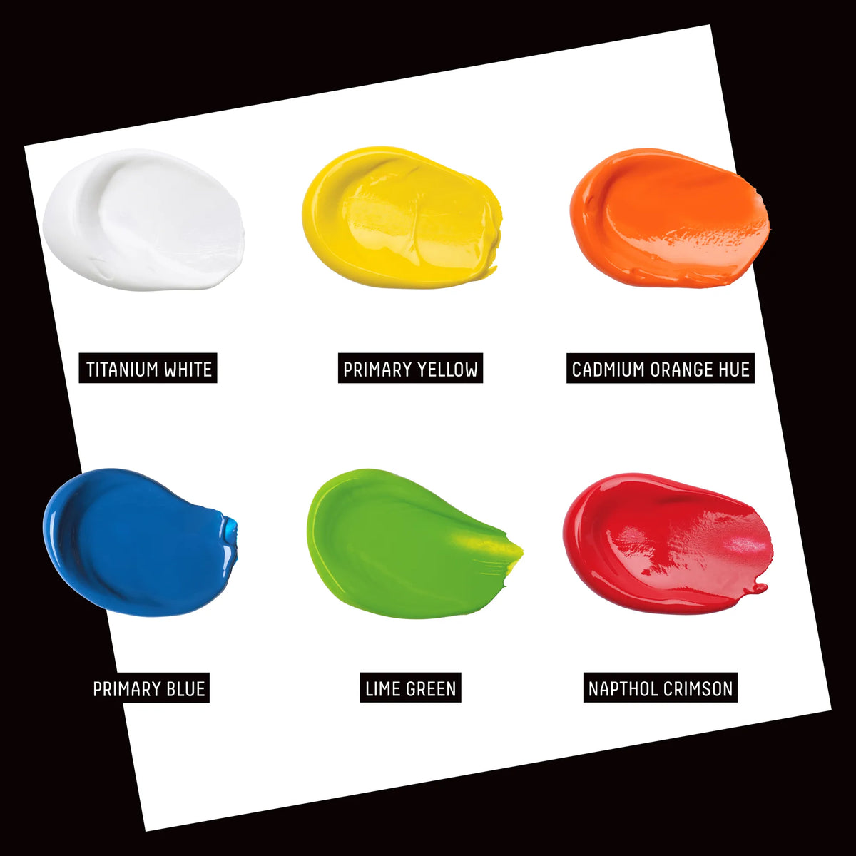 Liquitex What Would You Create BASICS Set - Creator's Set, colour swatches
