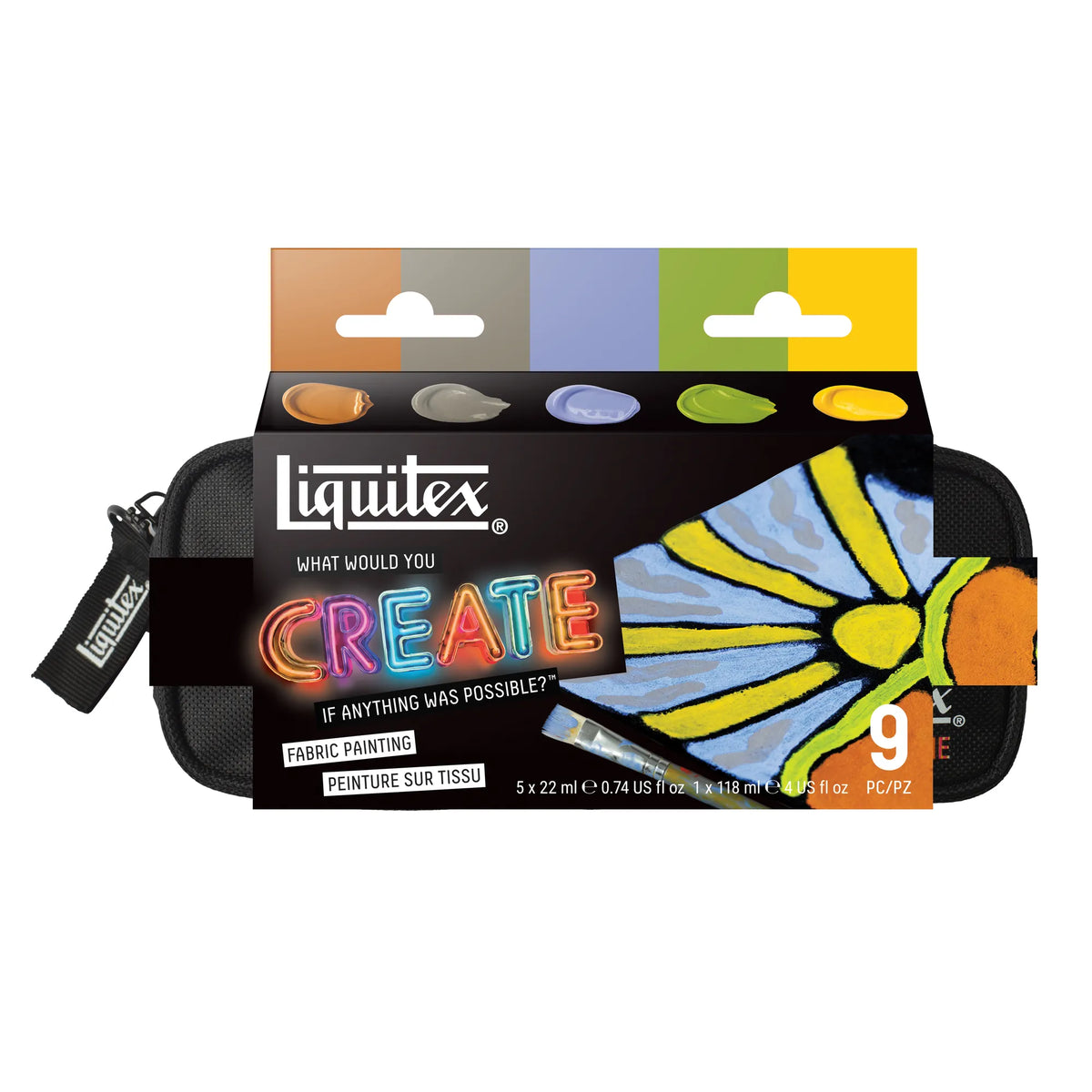Liquitex What Would You Create BASICS Set - Fabric Painting, front of package