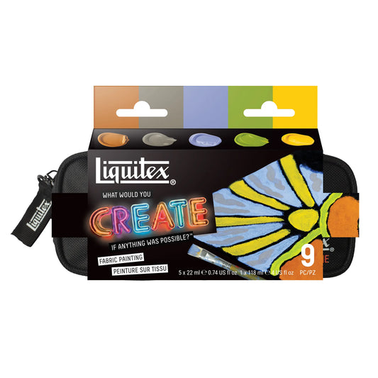 Liquitex What Would You Create BASICS Set - Fabric Painting, front of package