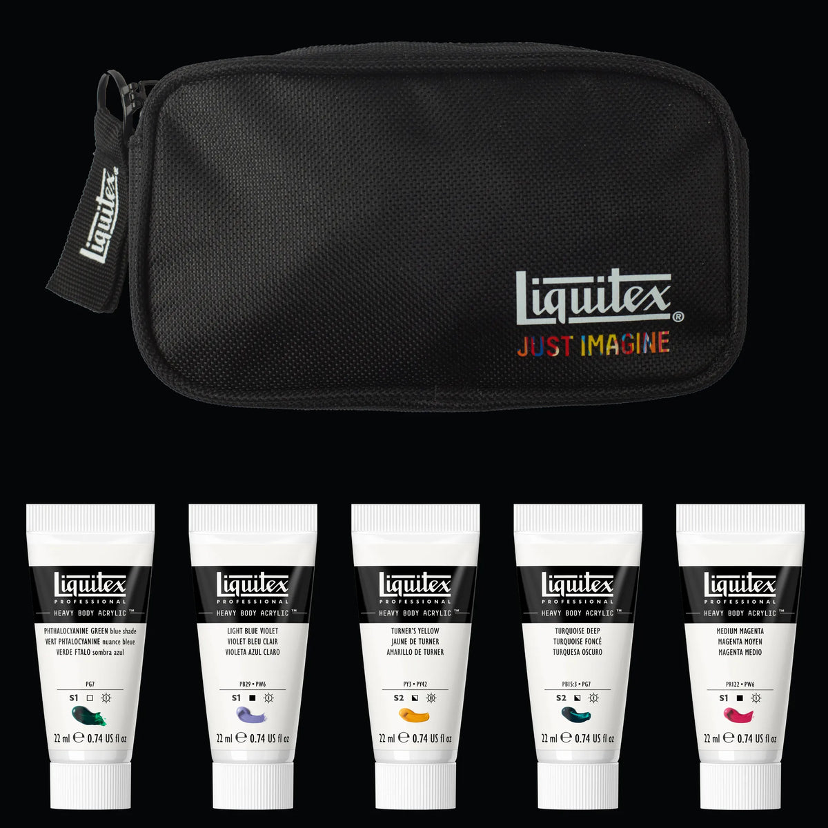 Liquitex What Would You Create Heavy Body Set - Gem Theory, set contents