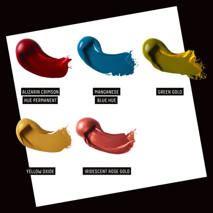 Liquitex What Would You Create Heavy Body Set - Retro Luxe, colour swatches