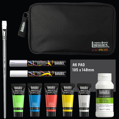 Liquitex What Would You Create BASICS Set - Mixed Media, set contents