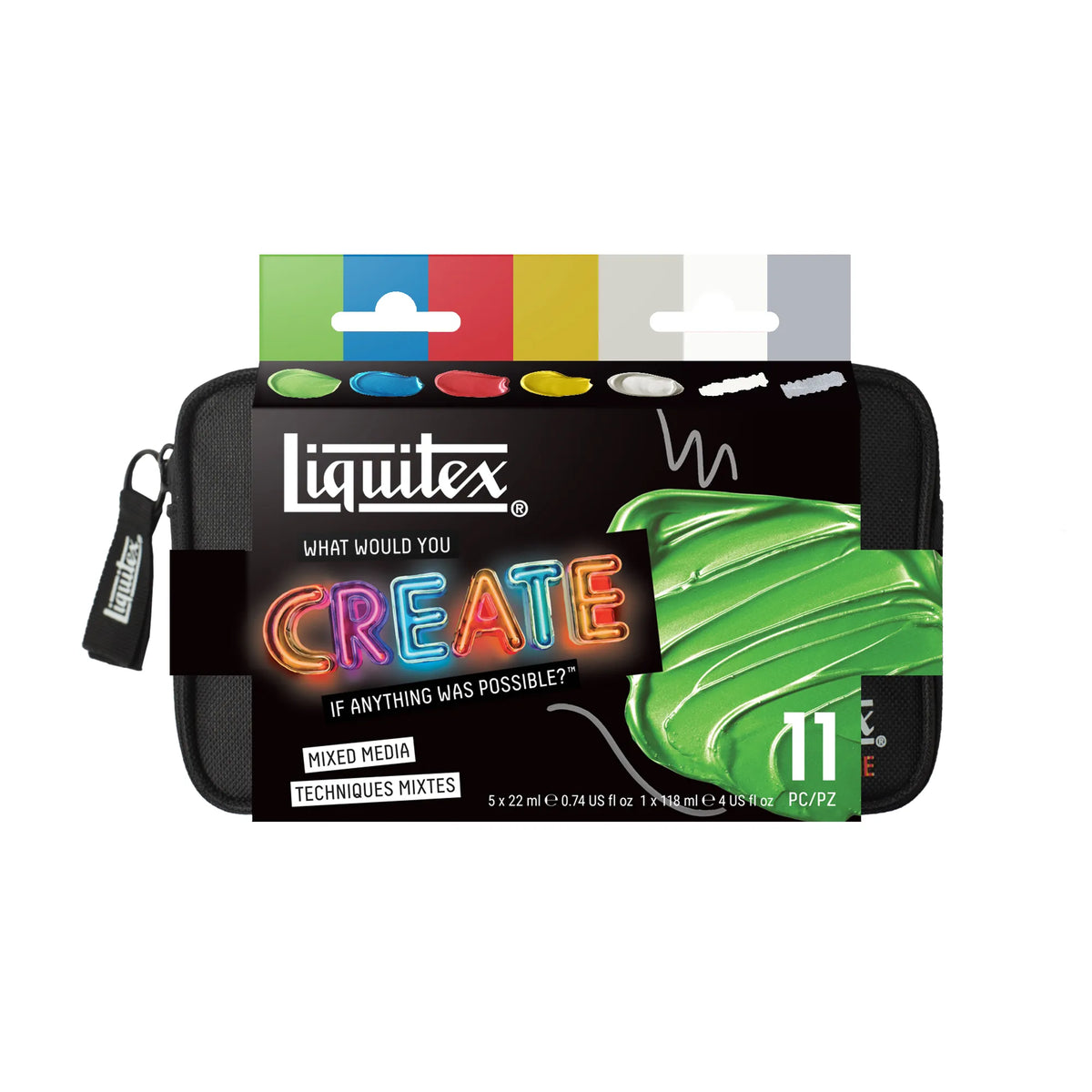 Liquitex What Would You Create BASICS Set - Mixed Media, front of package