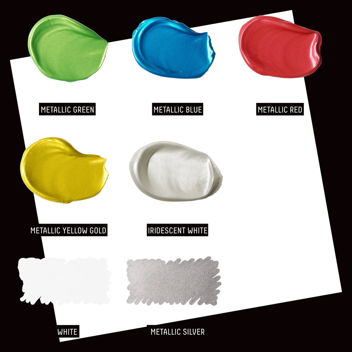 Liquitex What Would You Create BASICS Set - Mixed Media, colour swatches