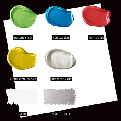 Liquitex What Would You Create BASICS Set - Mixed Media, colour swatches