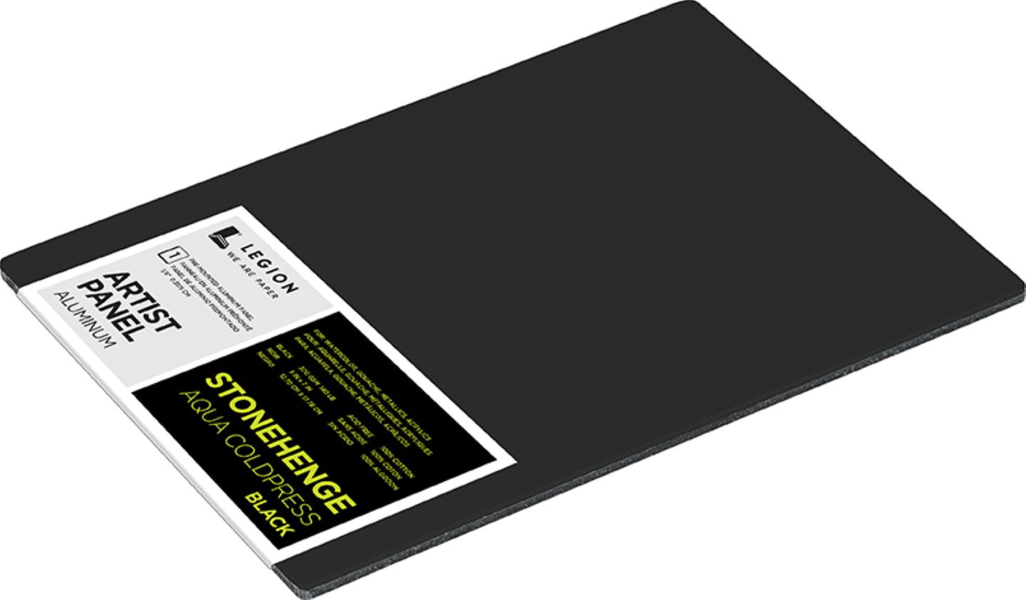 Panneaux d'artiste en aluminium noir Stonehenge Aqua 12,7 x 17,8 cm