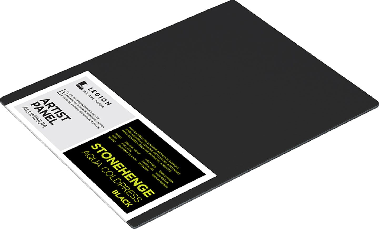 Panneaux d'artiste en aluminium noir Stonehenge Aqua 8" x 10"