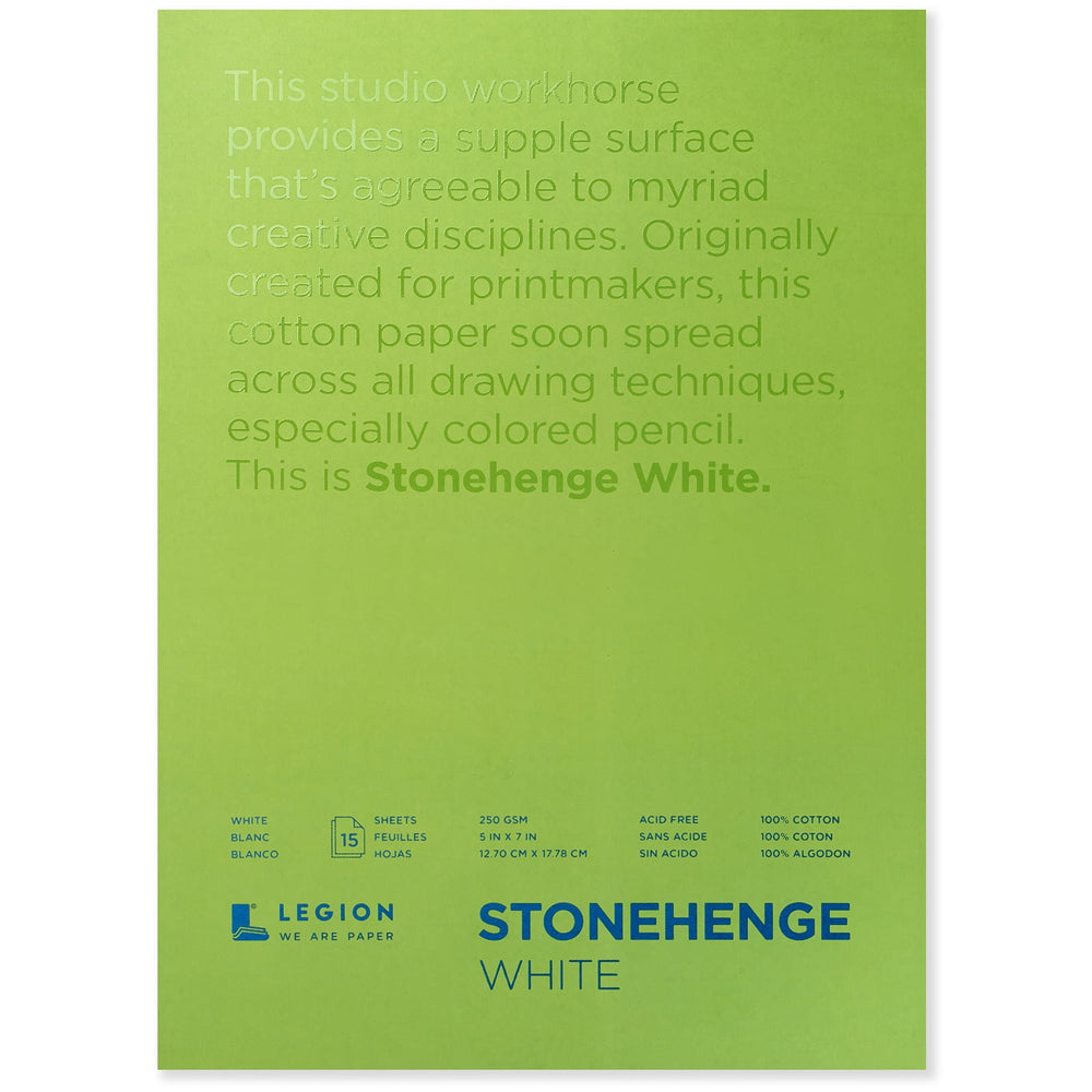 Stonehenge White Pad 9" x 12"