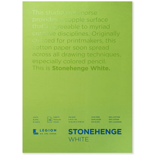 Stonehenge White Pad 9" x 12"