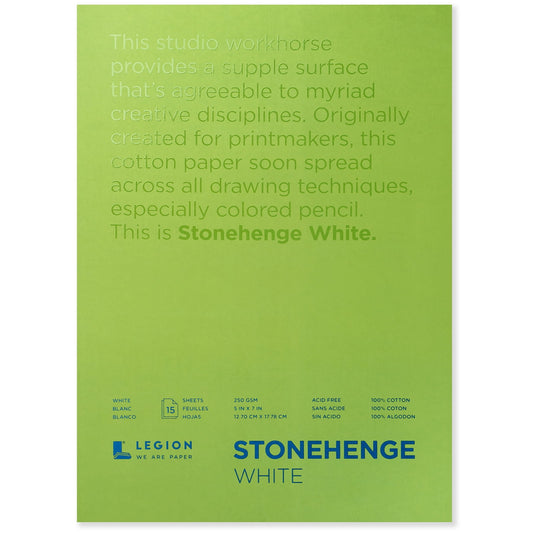 Stonehenge White Pad 9" x 12"