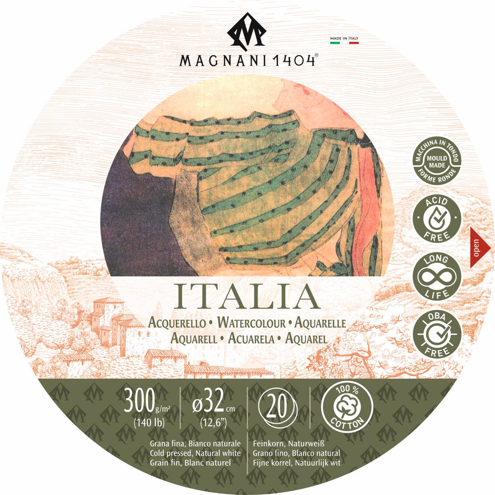 Magnani Italia Watercolour Blocks Cold Pressed - 300gsm, Round