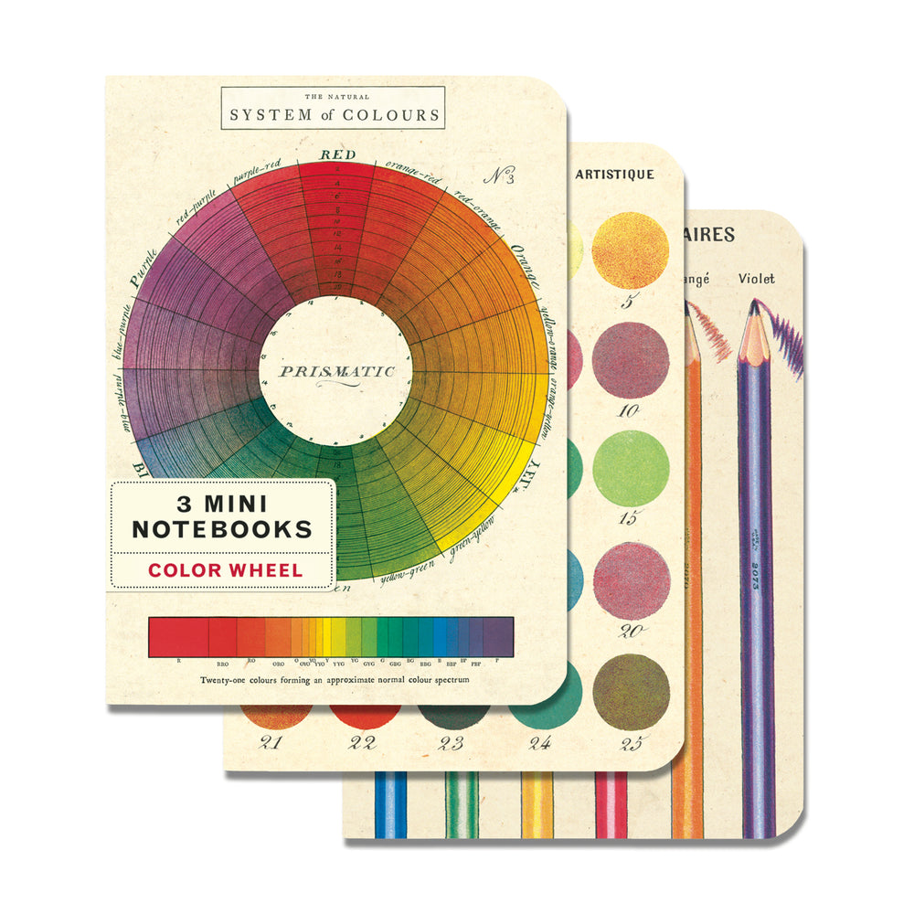 Cavallini Vintage Mini Notebook Set of 3 - Color Wheel