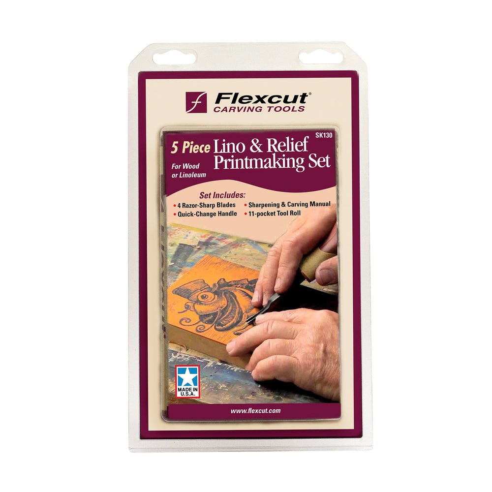 Flexcut Lino & Relief Printmaking Carver Set of 5