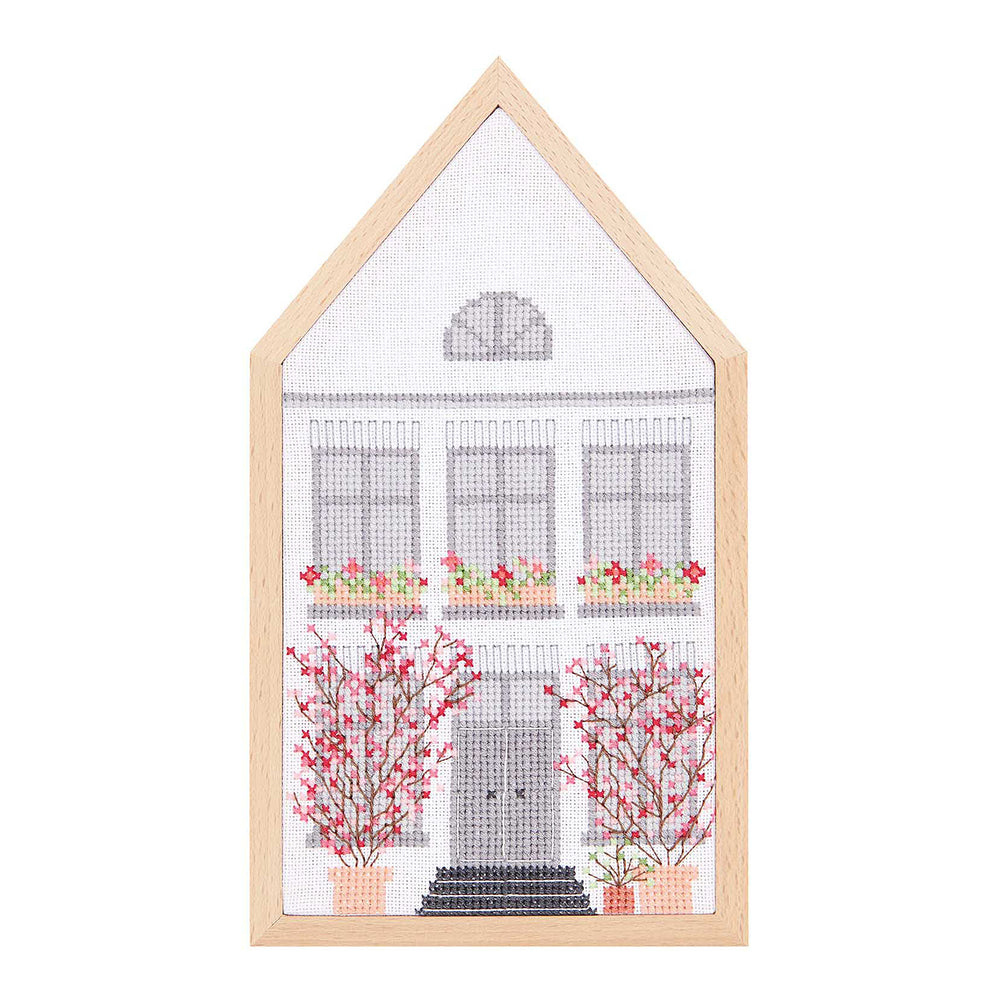 Rico Design Cross Stitch Kit Spring House - 12 x 22.5 cm (4.7" x 8.9")