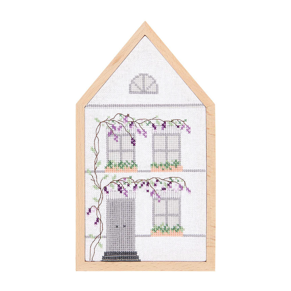 Rico Design Cross Stitch Kit Summer House - 12 x 22.5 cm (4.7" x 8.9")