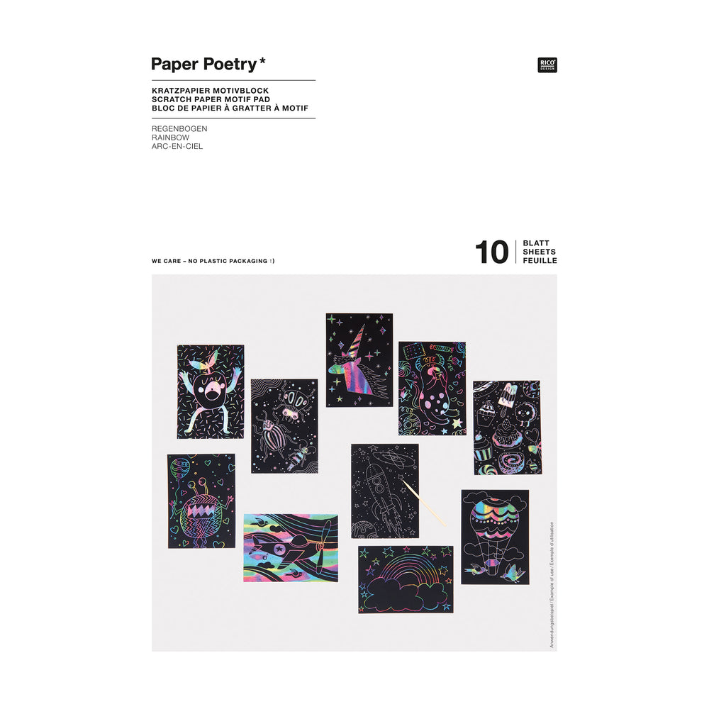 Paper Poetry Scratch Paper Pad - Motif - A5 (5.7" x 8.3")