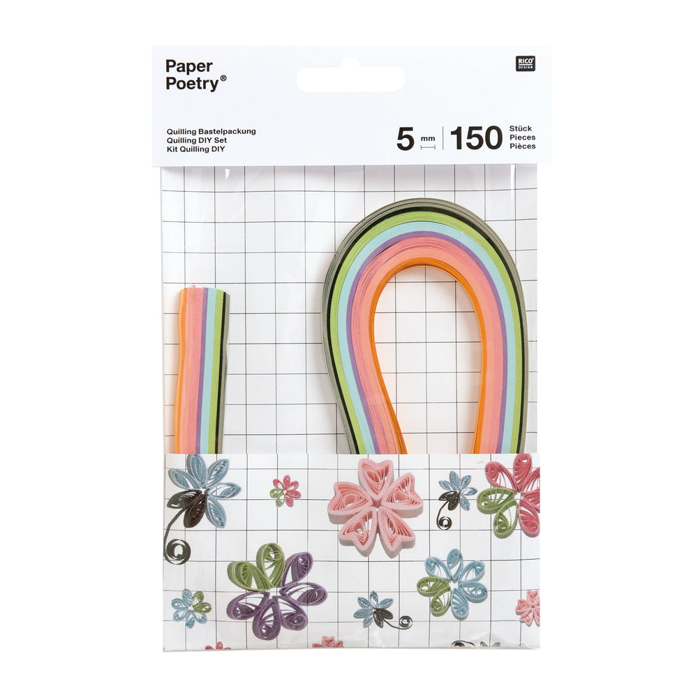 Paper Poetry Quilling DIY Flower Paper Strips Pack of 150 5mm x 40cm (0.2" x 15.75")