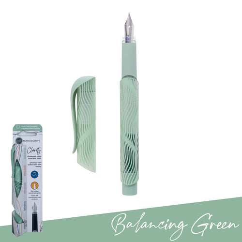 Manuscript Clarity Fountain Pen - Balancing Green