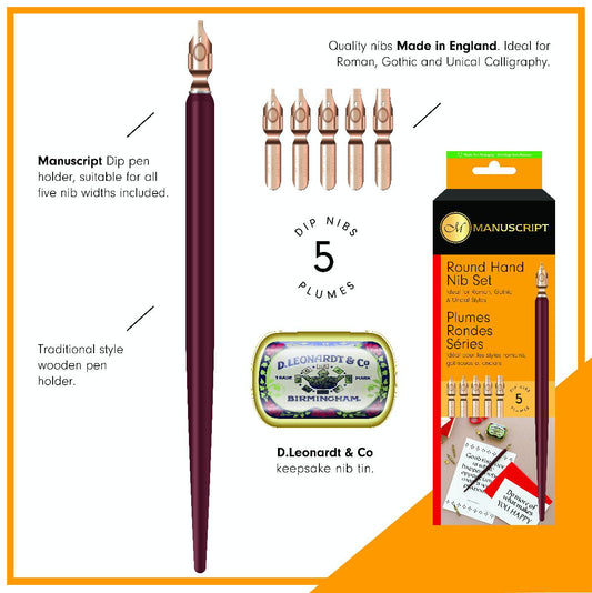 Manuscript Leonardt Round Hand Set