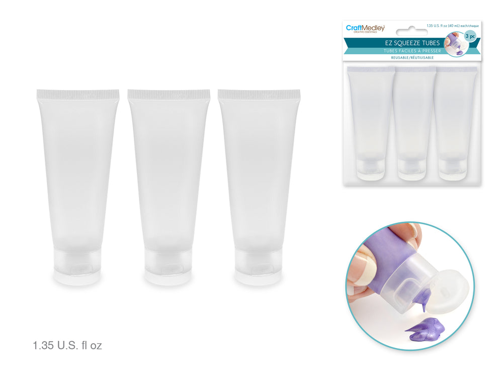 Ez-Squeeze Tubes - 40 ml - Set of 3 empty tubes