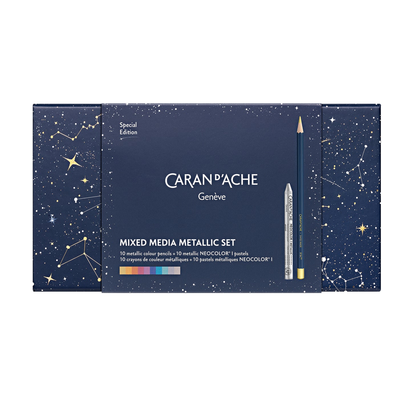 Caran d'Ache Cosmic Blue Edition Mixed Media Set of 20 - Clearance