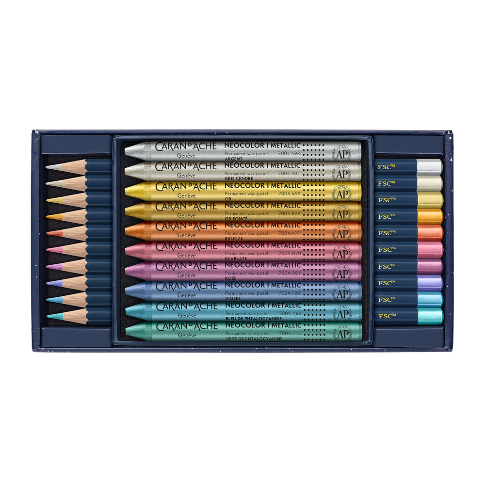 Caran d'Ache Cosmic Blue Edition Mixed Media Set of 20