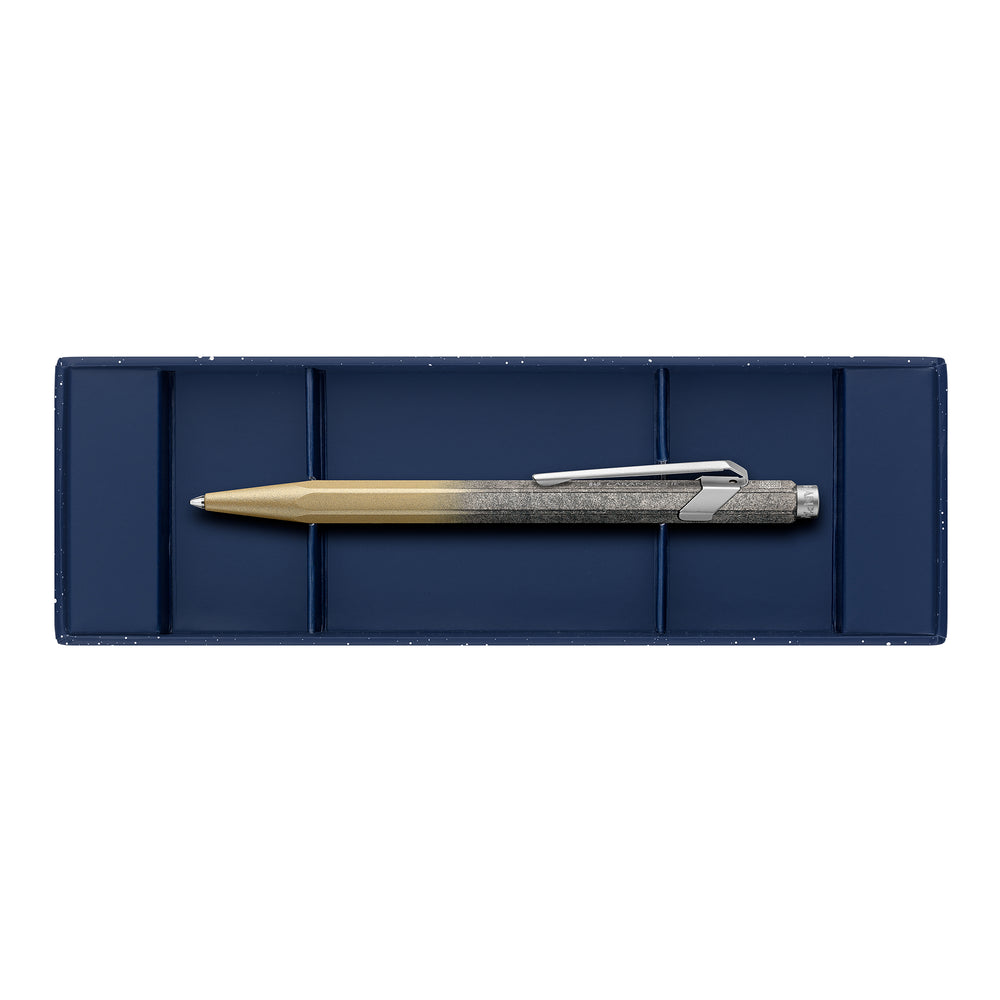 Caran d'Ache Cosmic Blue Edition 849 Ballpoint Pen - Gold