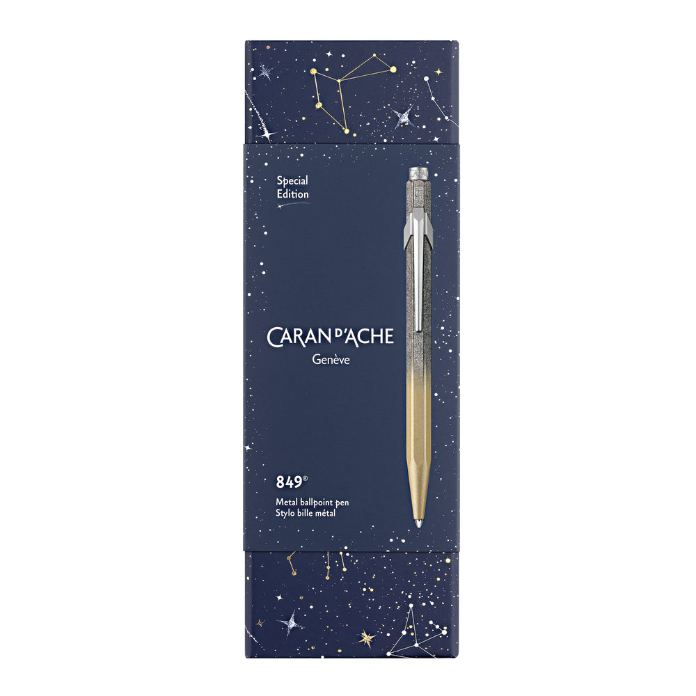 Caran d'Ache Cosmic Blue Edition 849 Ballpoint Pen - Gold