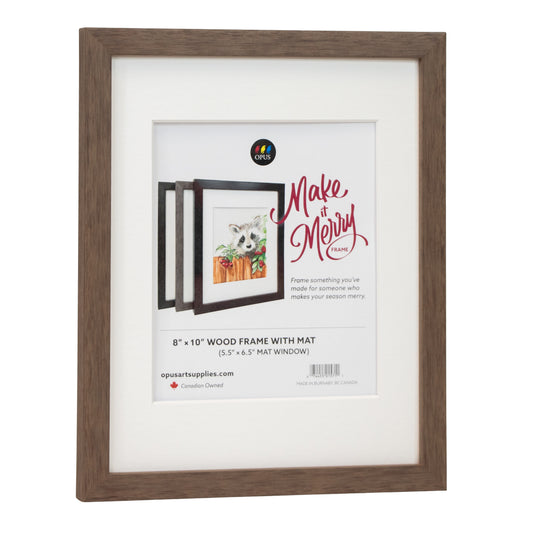 Make It Merry Readymade Frame 8"x10" (5.5"x6.5" Mat Window) - Ebony