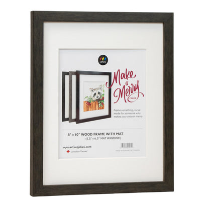 Make It Merry Readymade Frame 8"x10" (5.5"x6.5" Mat Window) - Charcoal