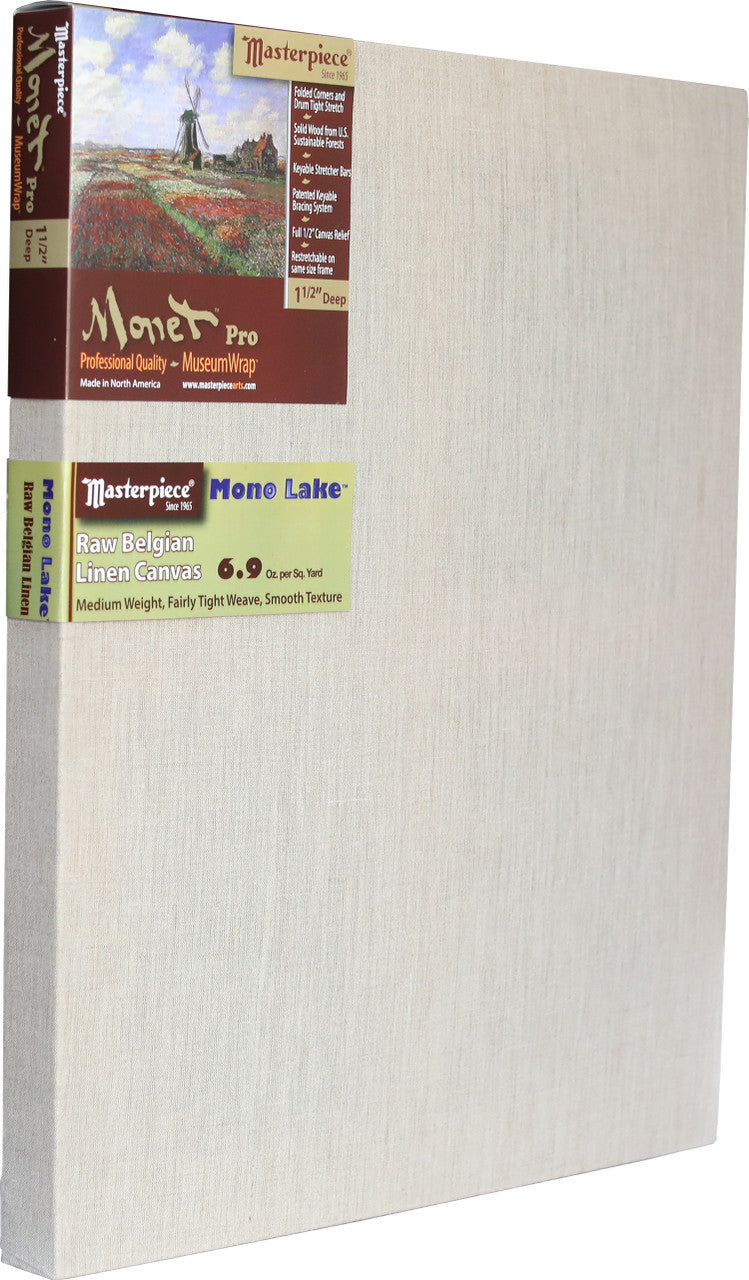 Masterpiece Monet Pro Mono Lake Pre-Stretched Canvas (Raw 6.9oz Belgian Linen)