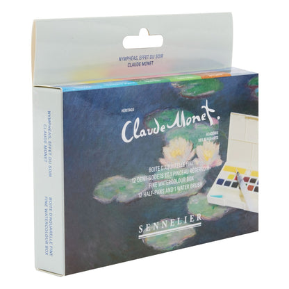 Sennelier x Claude Monet La Petite Aquarelle Watercolor Set - Water Lilies,Evening Effect