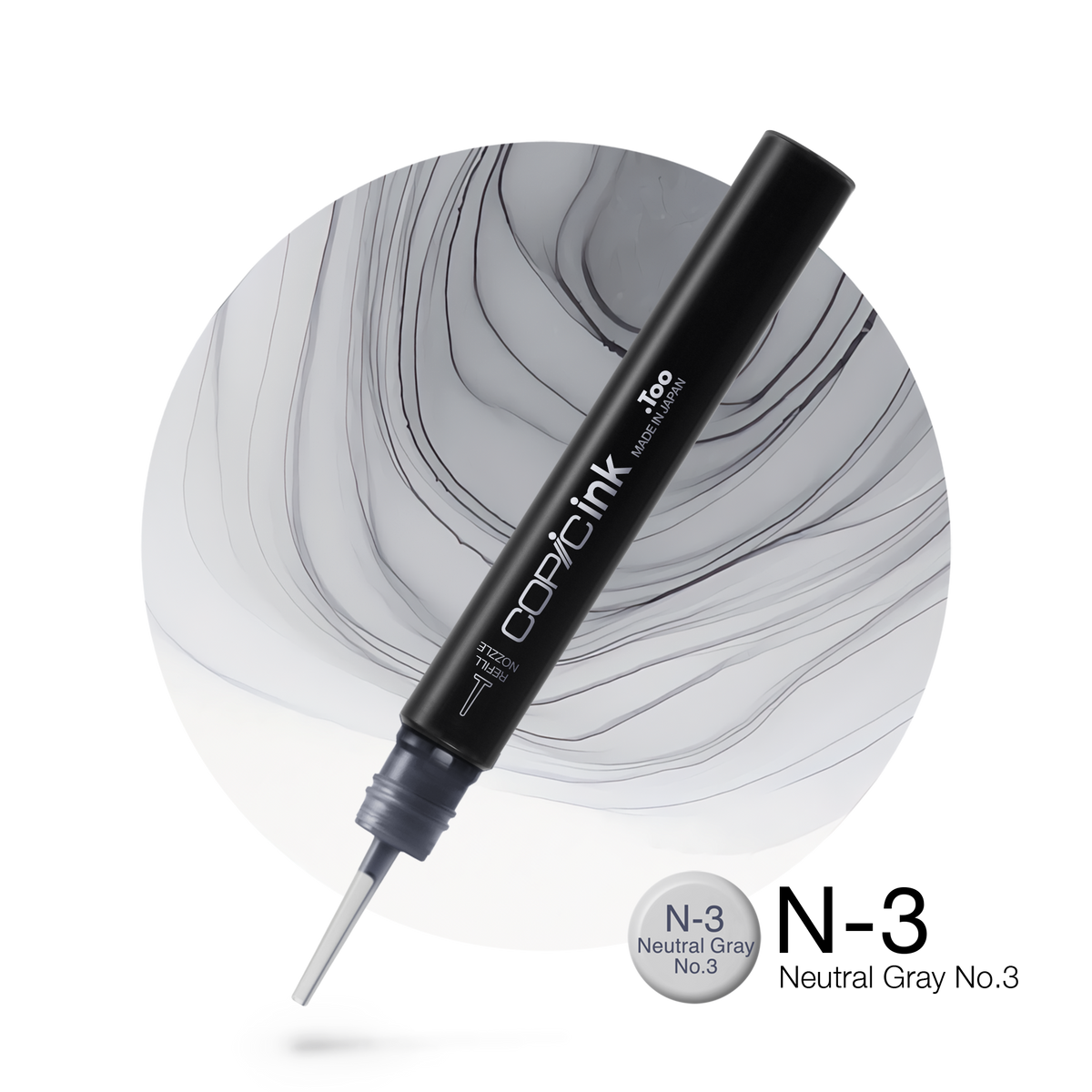 Copic Ink refill 12ml – N3 Neutral Gray #3